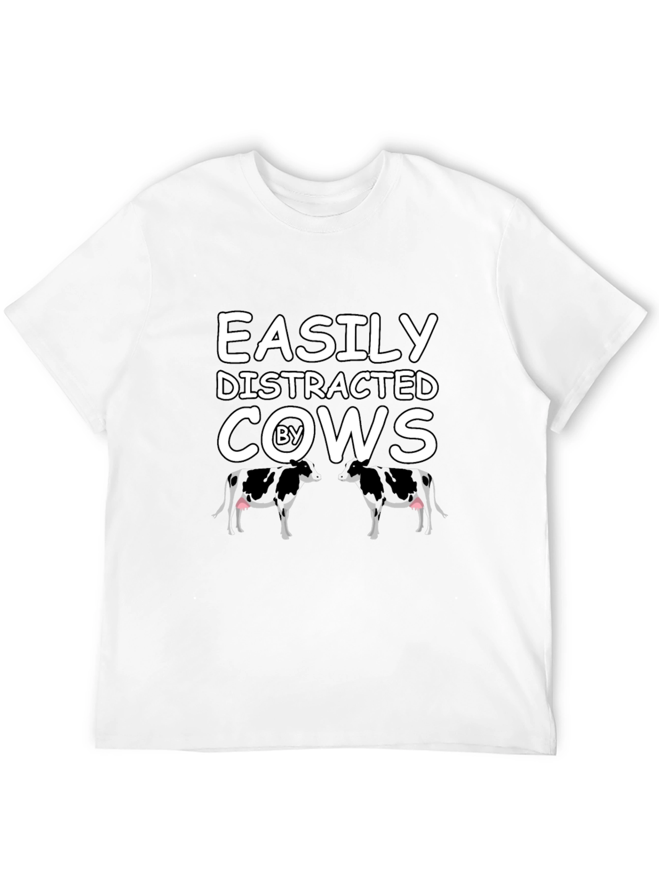 Easily Distracted By Cows Graphic T-Shirt