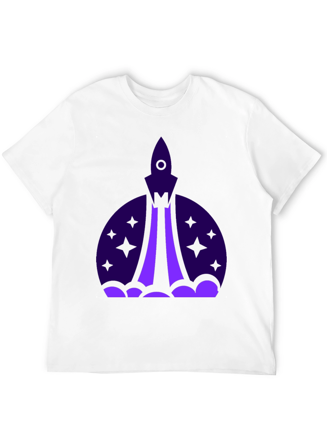 Rocket Launch Graphic Tee - Black Cotton T-Shirt