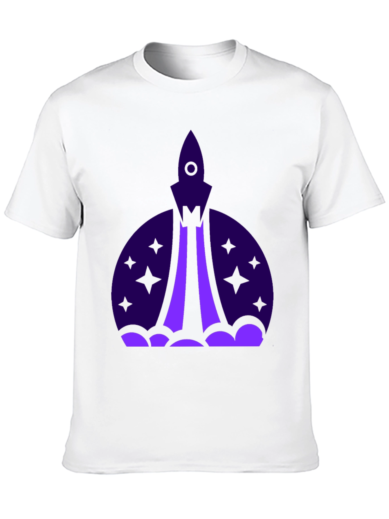 Rocket Launch Graphic Tee - Black Cotton T-Shirt
