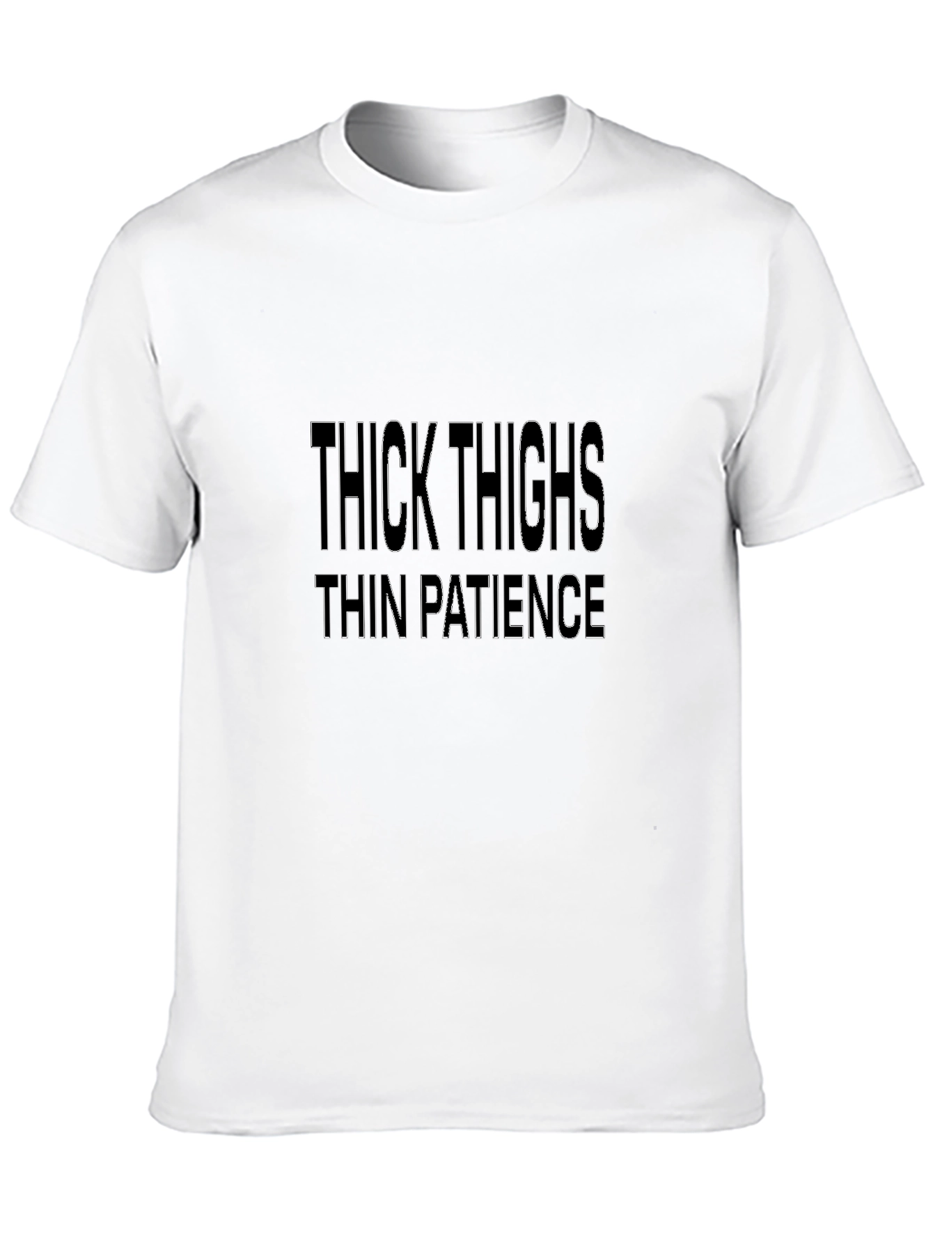 Thick Thighs Thin Patience Graphic Tee - Black