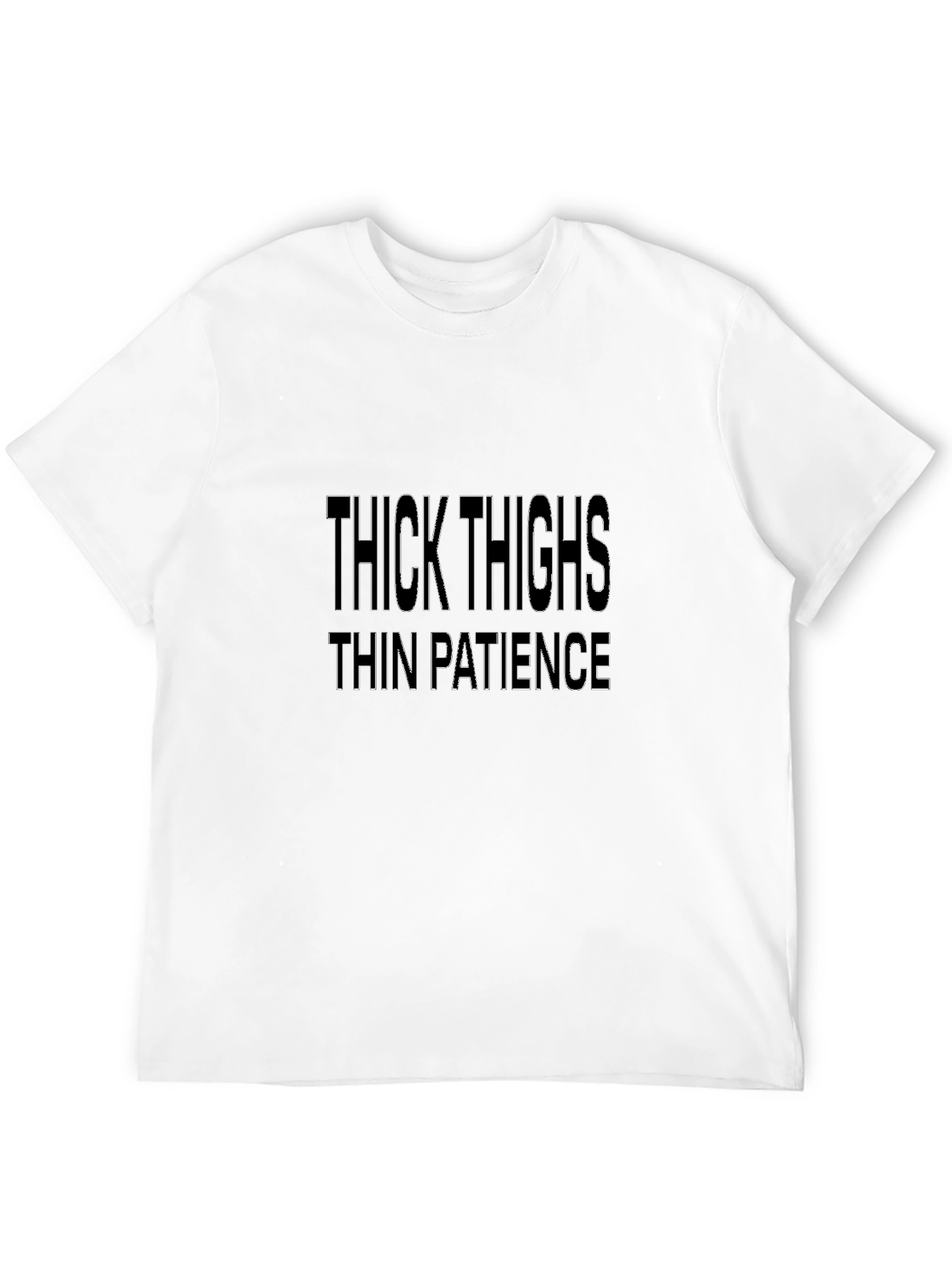 Thick Thighs Thin Patience Graphic Tee - Black