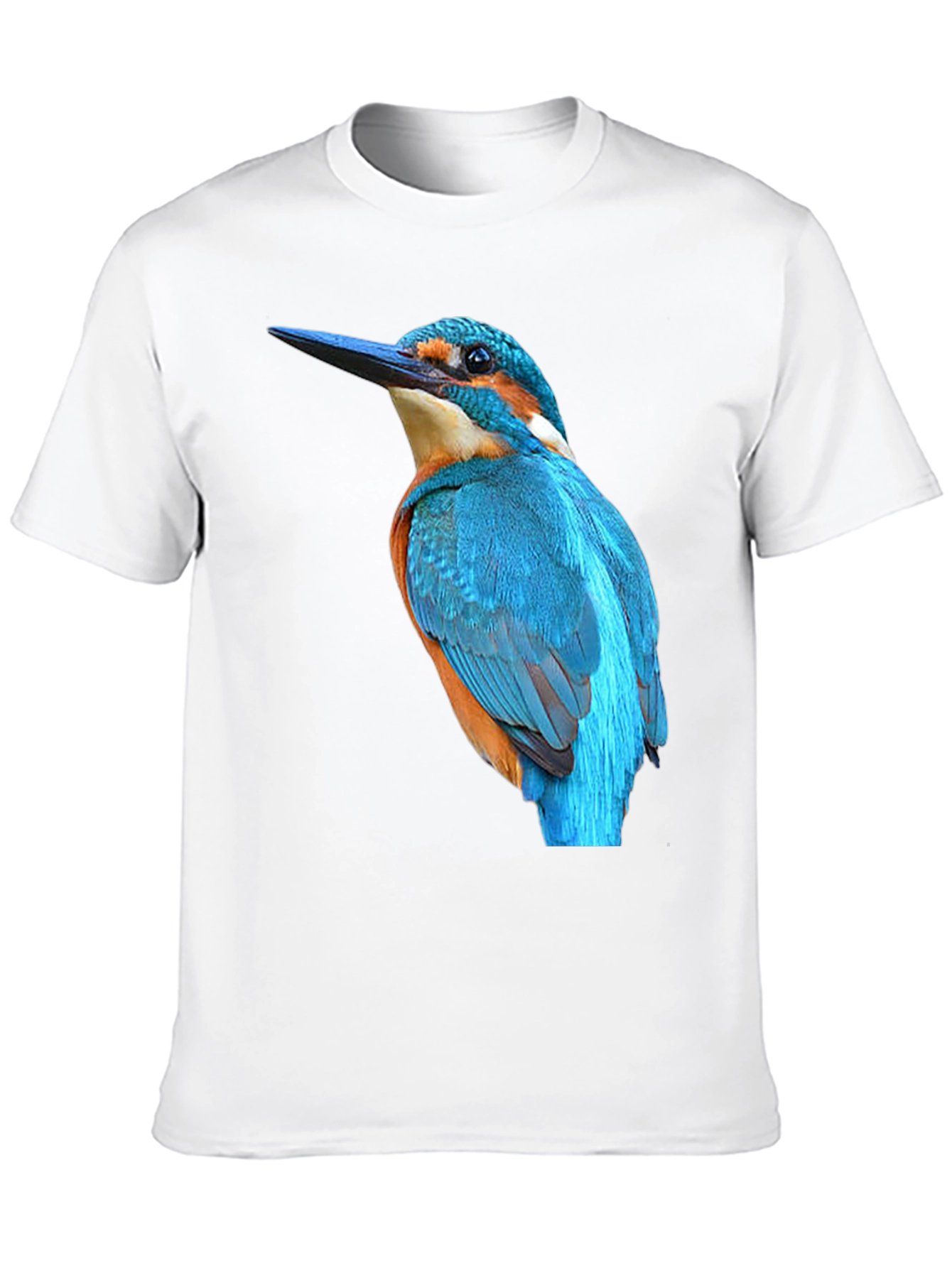 Kingfisher Bird Graphic Black T-Shirt