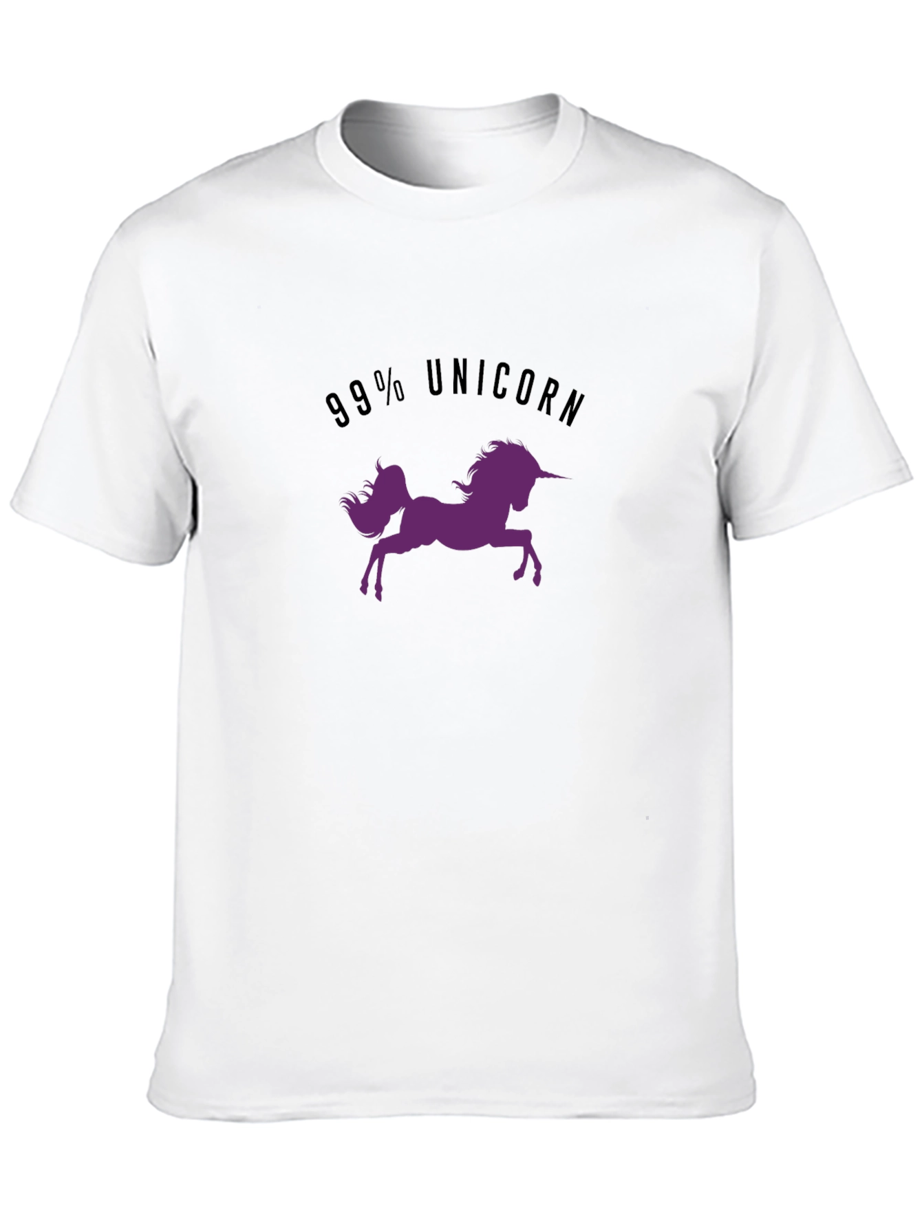 99% Unicorn Graphic T-Shirt - Black