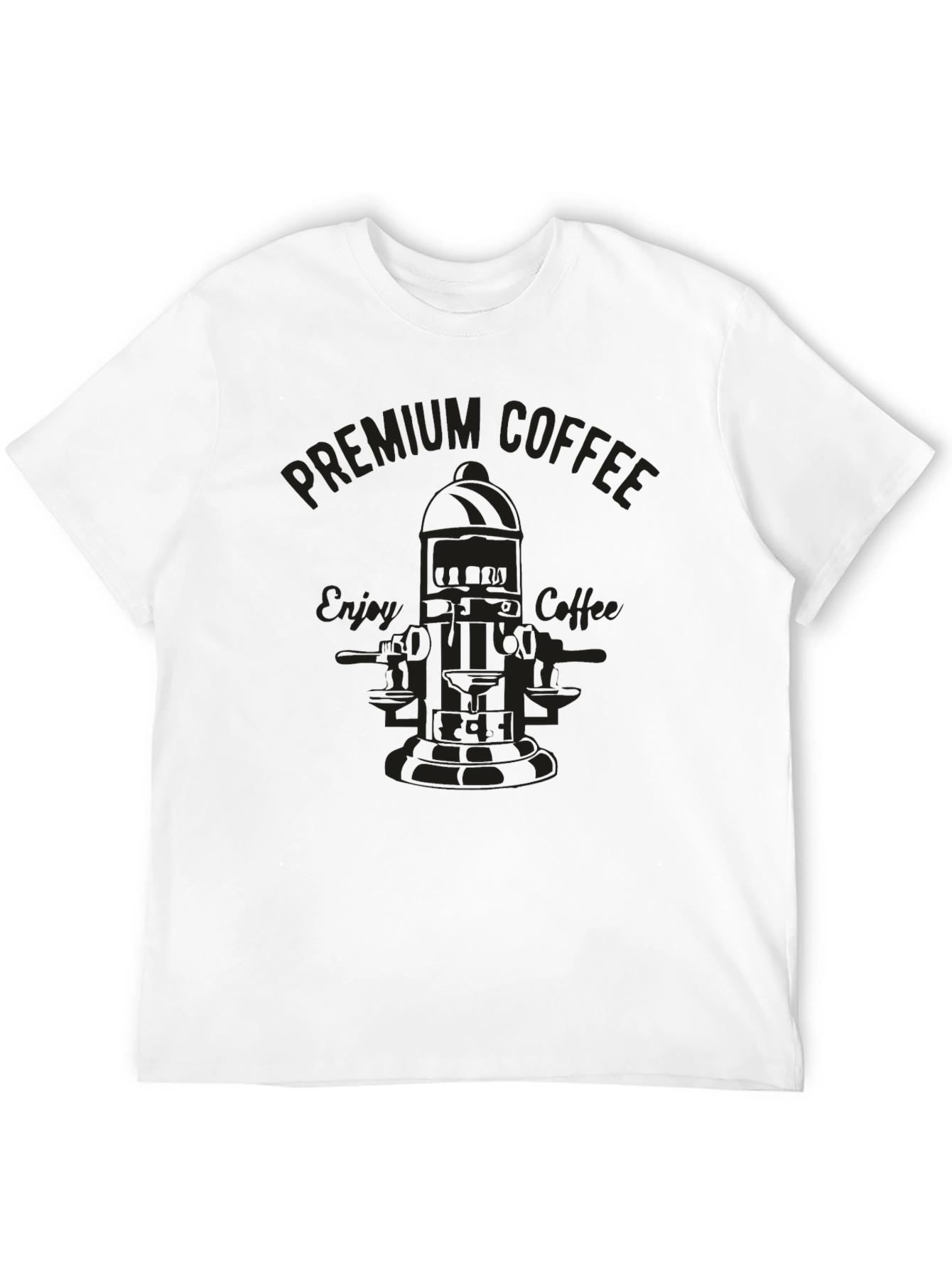 Premium Coffee Graphic T-Shirt - Black