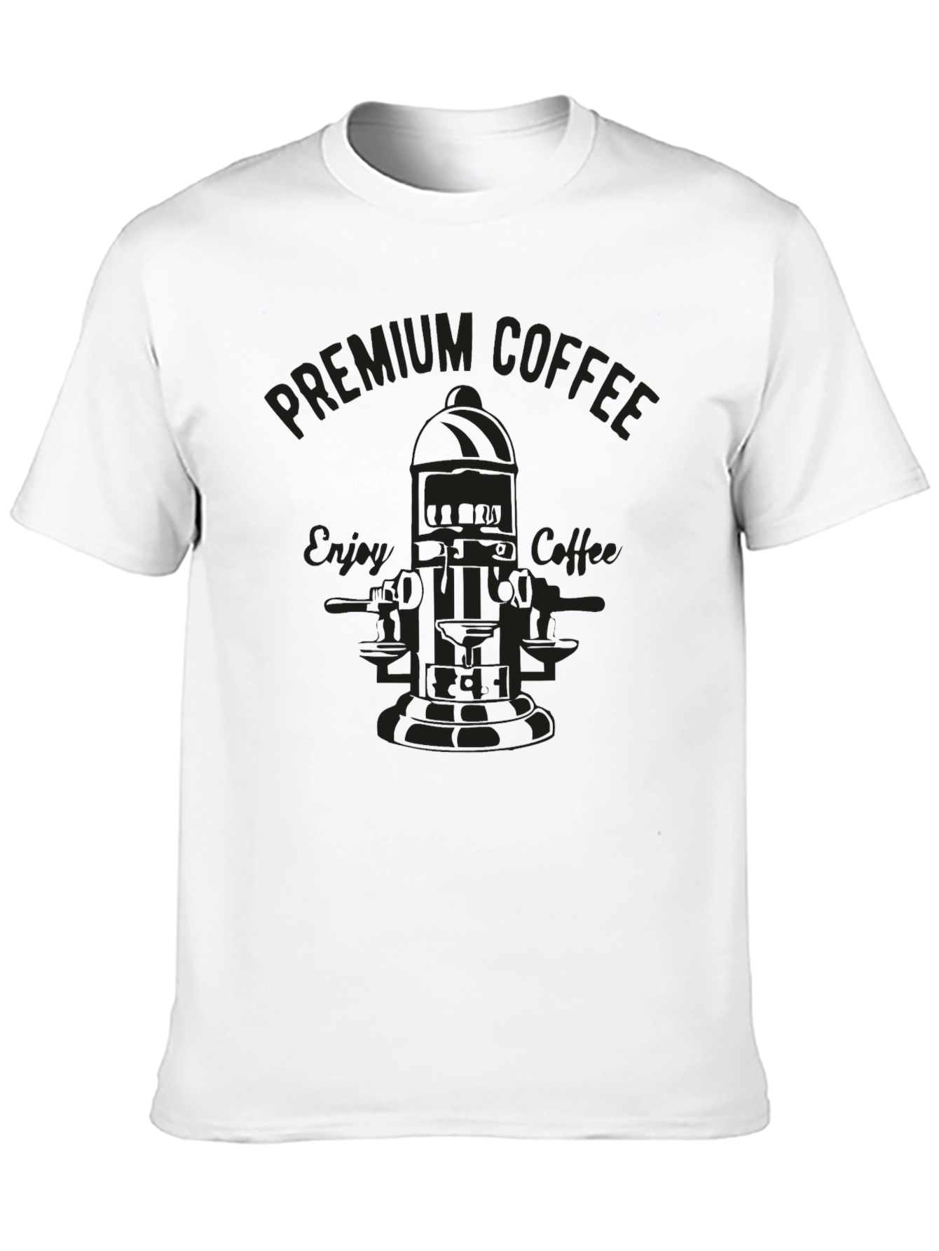 Premium Coffee Graphic T-Shirt - Black