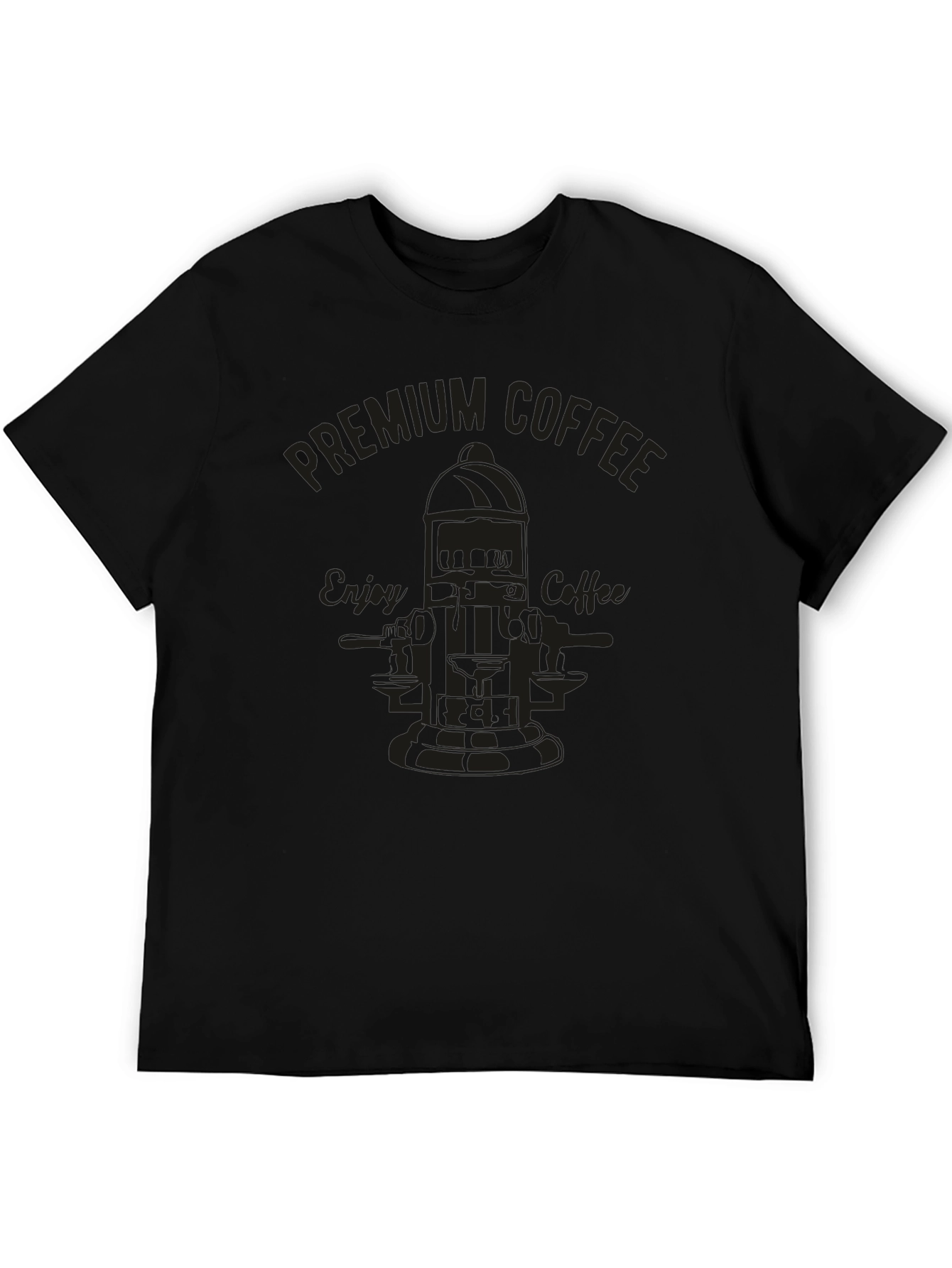 Premium Coffee Graphic T-Shirt - Black