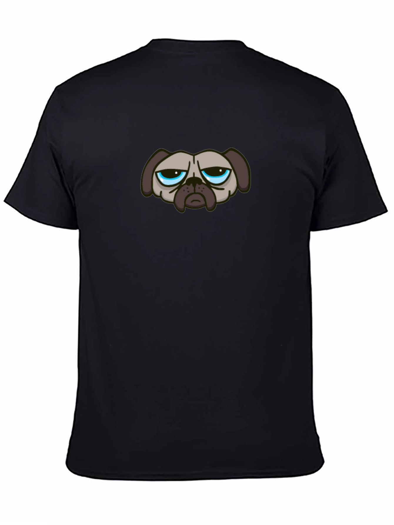 Grumpy Dog Graphic T-Shirt - Black Casual Tee
