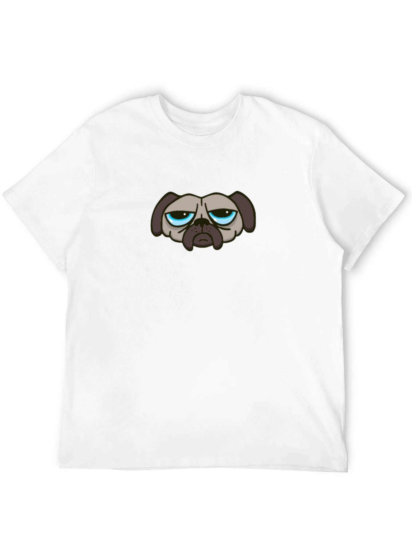 Grumpy Dog Graphic T-Shirt - Black Casual Tee