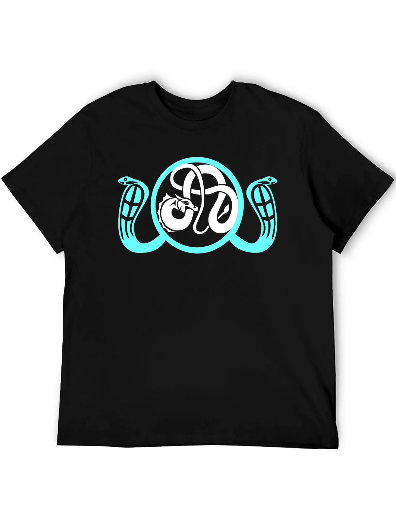 Dragon & Snake Emblem T-Shirt - Black