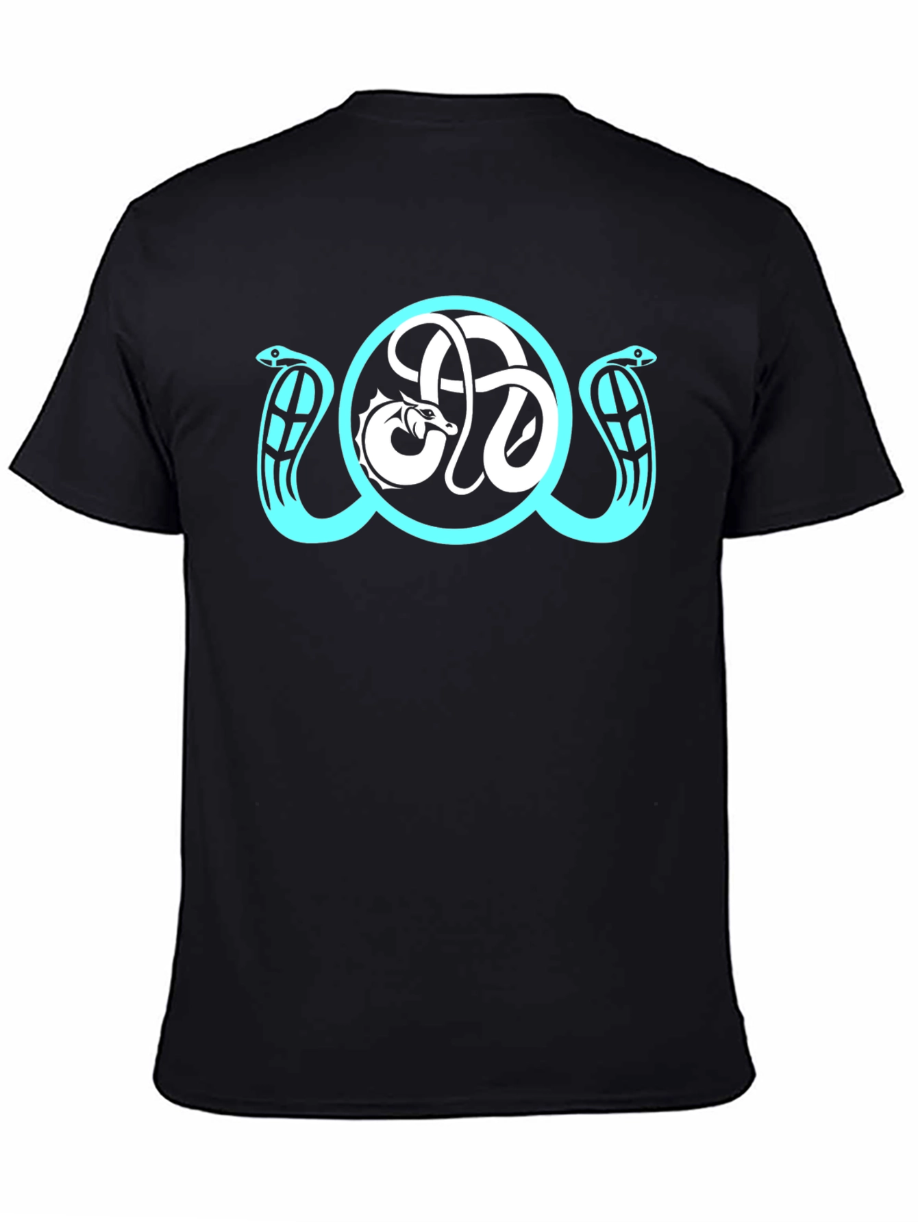 Dragon & Snake Emblem T-Shirt - Black