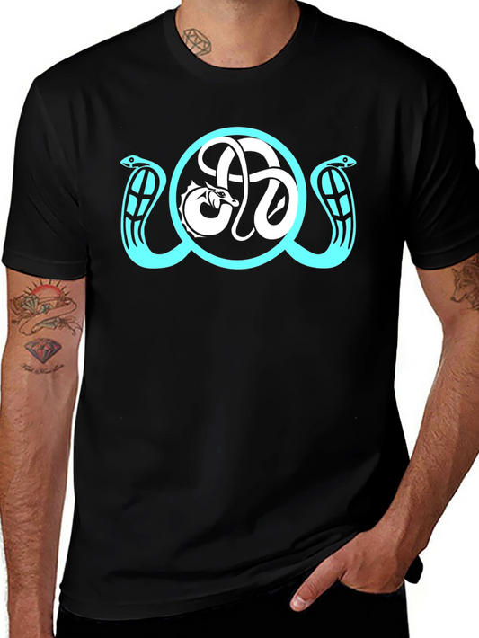 Dragon & Snake Emblem T-Shirt - Black