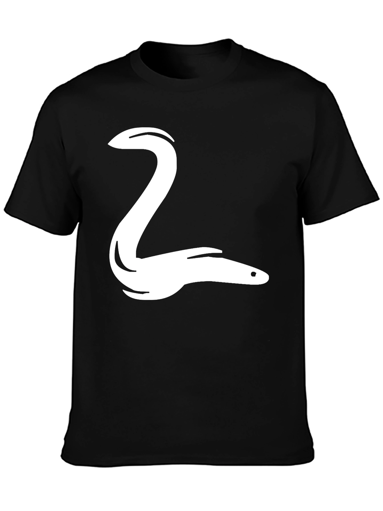 Eel Graphic Tee - Black Cotton T-Shirt