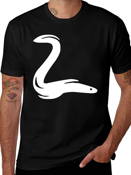 Eel Graphic Tee - Black Cotton T-Shirt