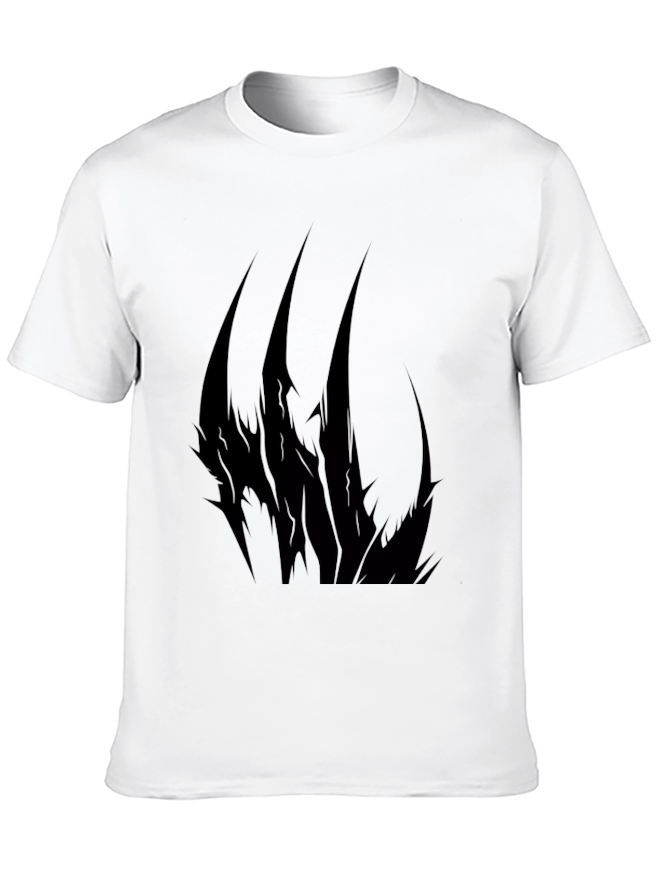 Mens Black T-Shirt with Abstract Claw Design