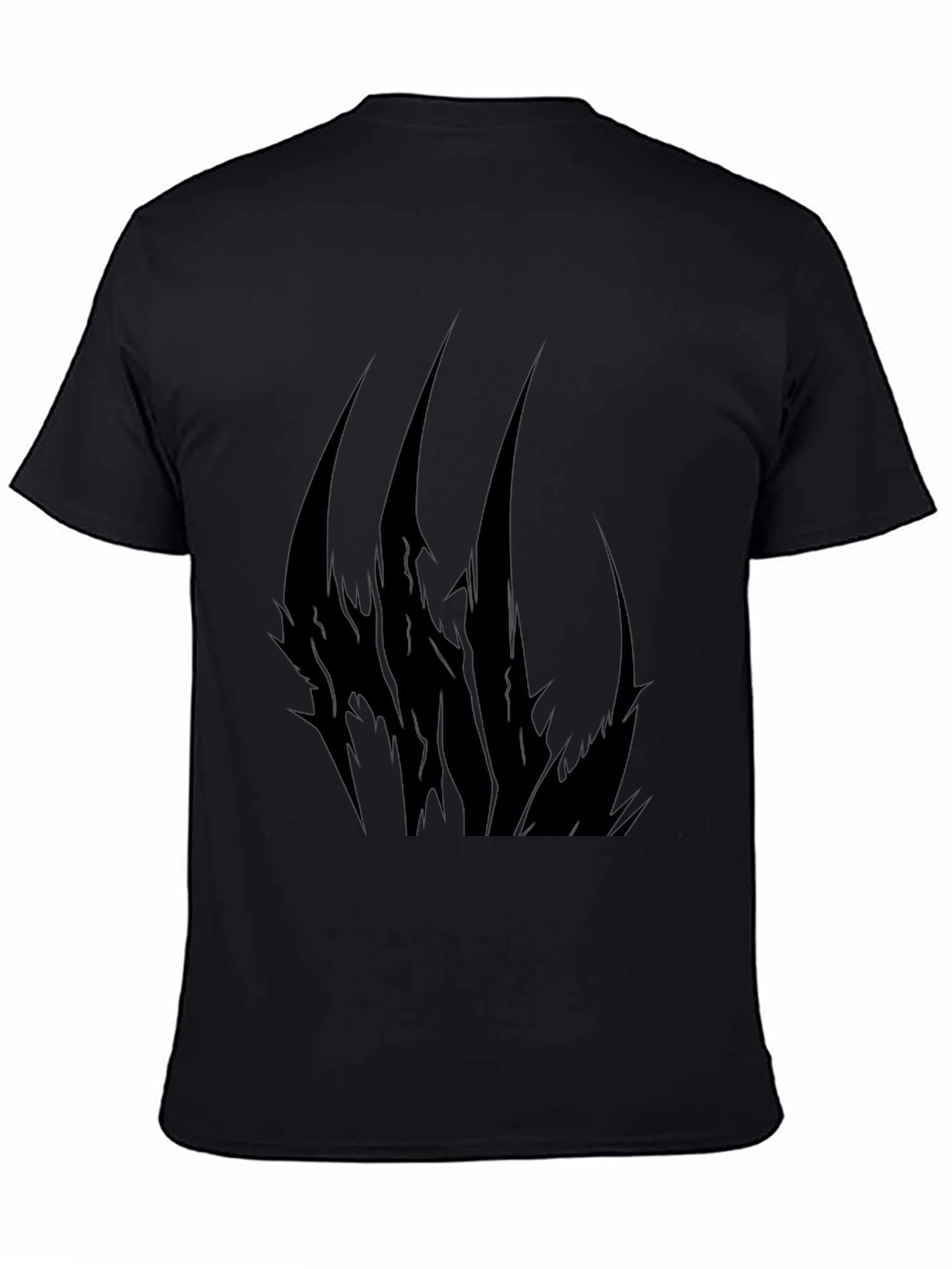 Mens Black T-Shirt with Abstract Claw Design