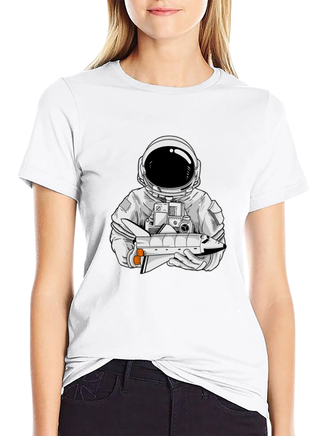 Astronaut Space Shuttle Graphic T-Shirt