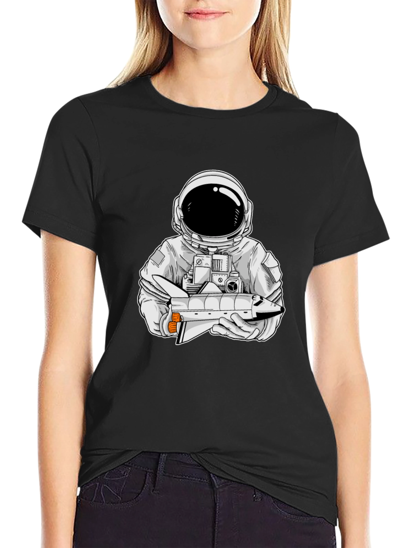 Astronaut Space Shuttle Graphic T-Shirt