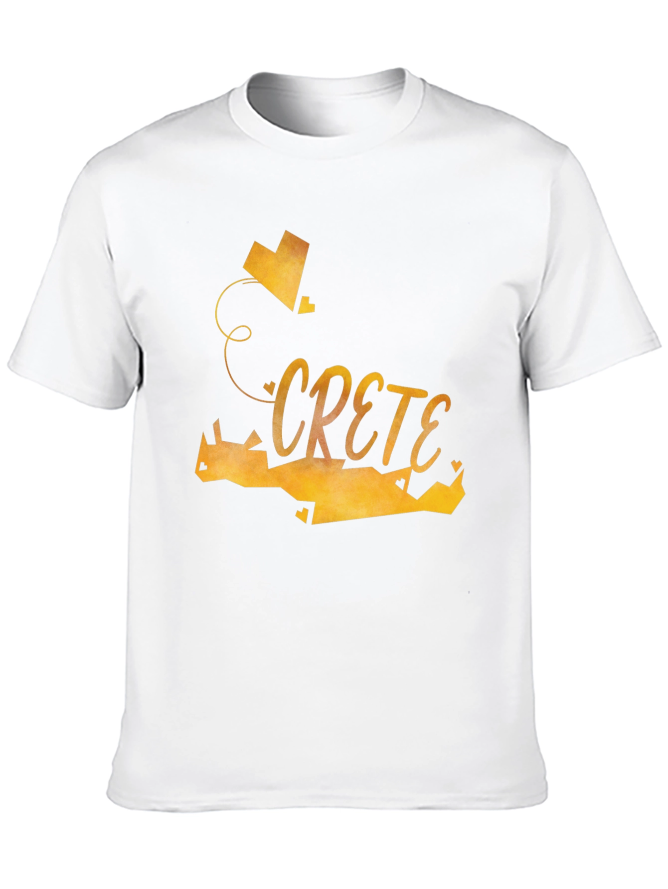 Crete Heart Graphic Tee - Stylish Black T-Shirt