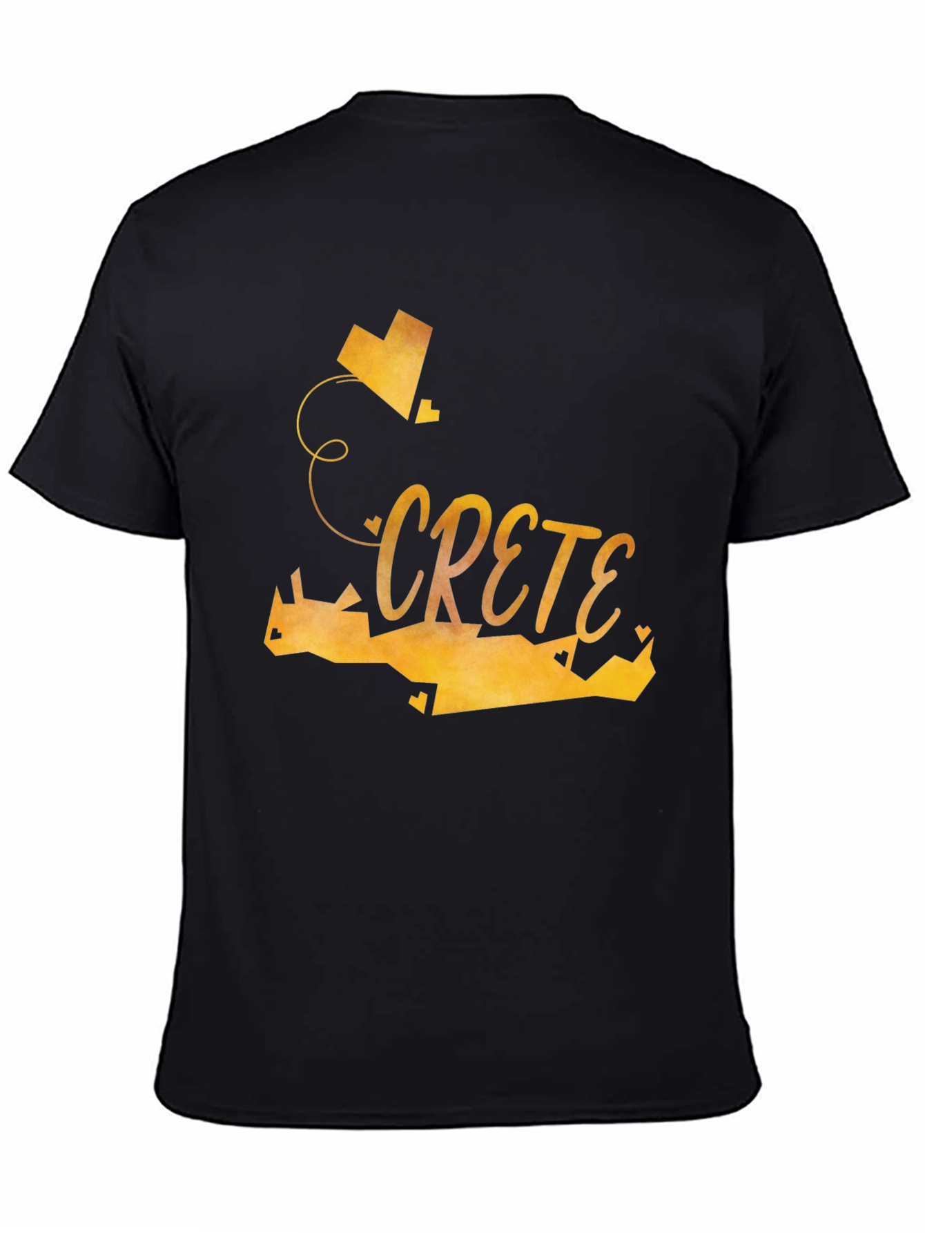 Crete Heart Graphic Tee - Stylish Black T-Shirt