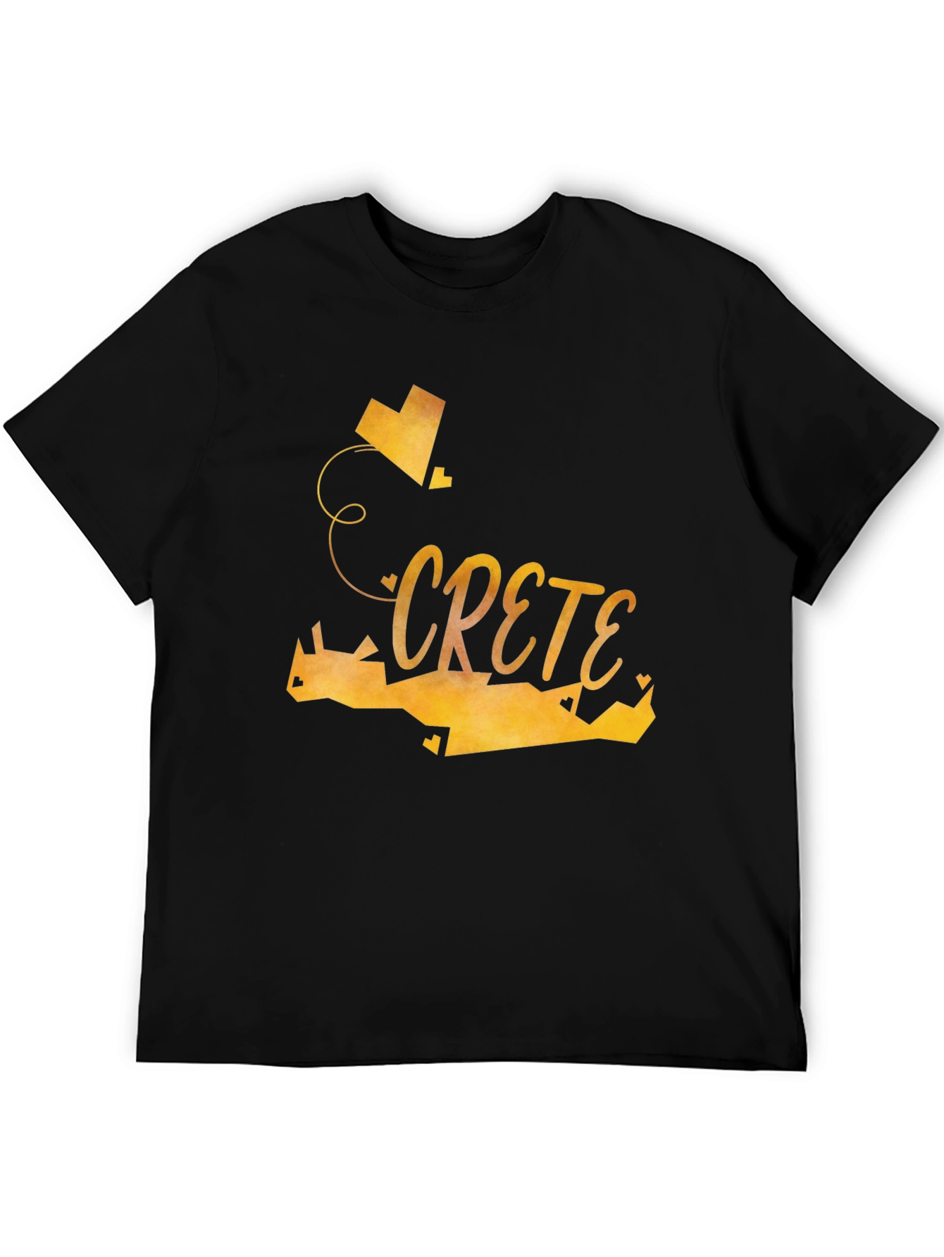 Crete Heart Graphic Tee - Stylish Black T-Shirt