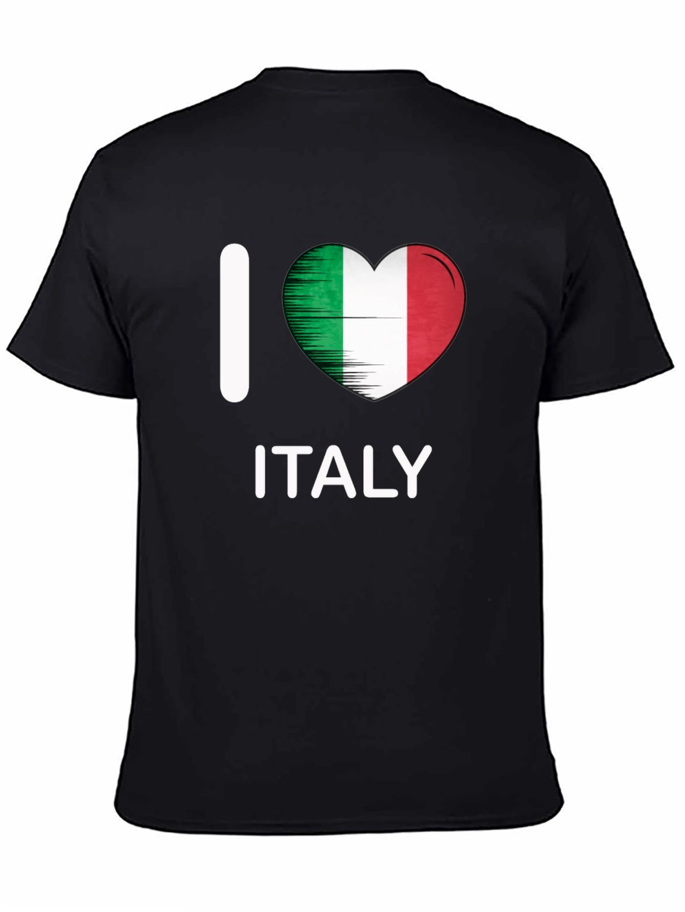 I Love Italy T-Shirt - Italian Flag Heart Design