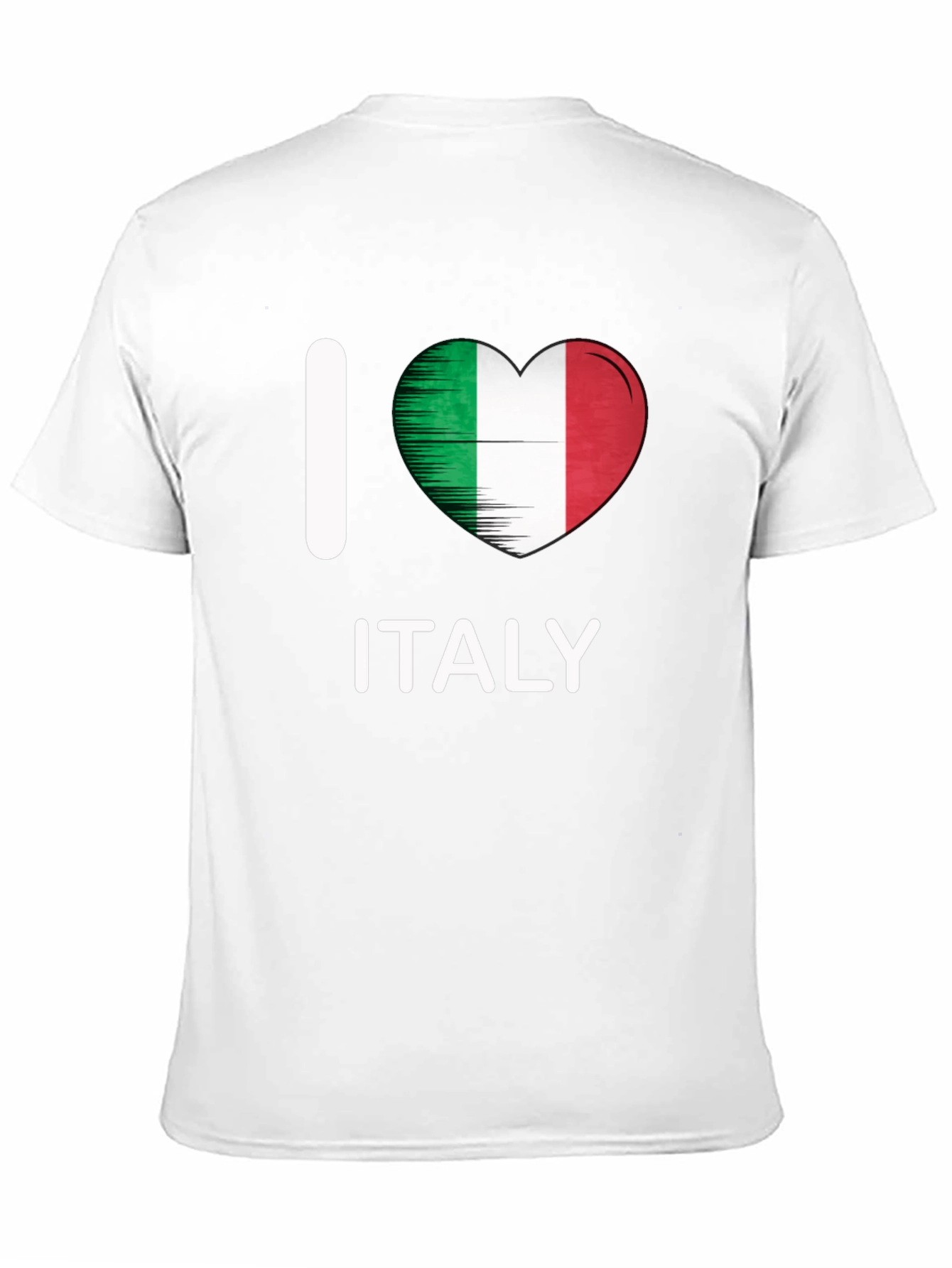 I Love Italy T-Shirt - Italian Flag Heart Design