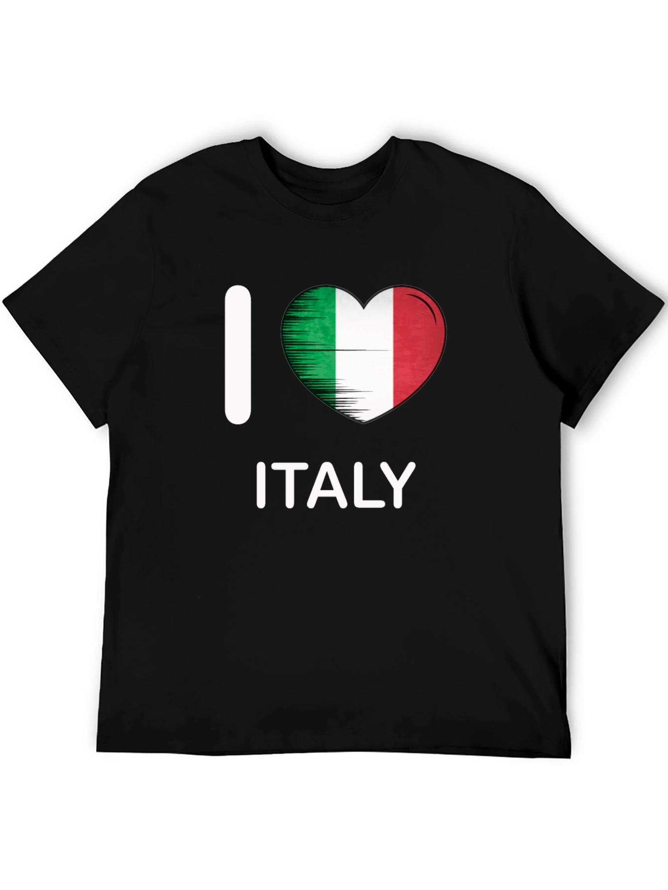 I Love Italy T-Shirt - Italian Flag Heart Design