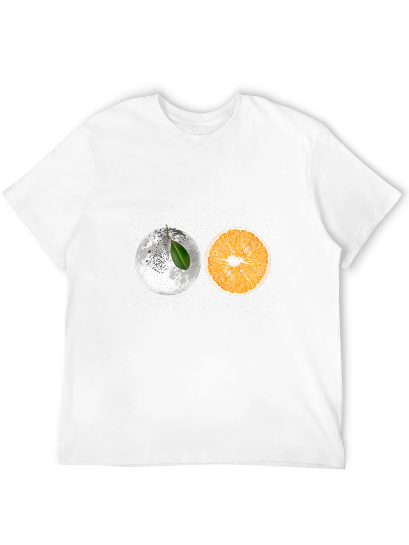 Moon Orange Graphic Tee - Unique Design T-Shirt