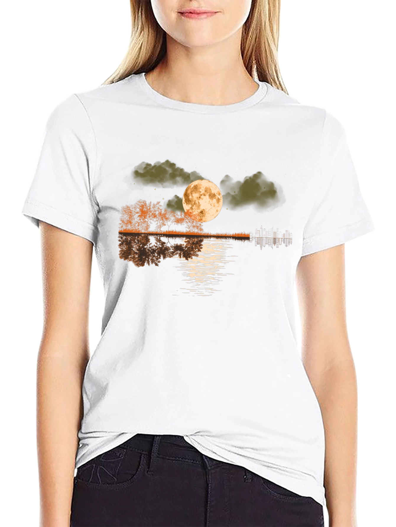 Moonlit Lake Graphic Tee - Black
