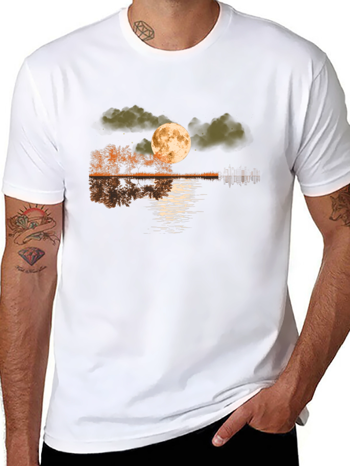 Moonlit Lake Graphic Tee - Black