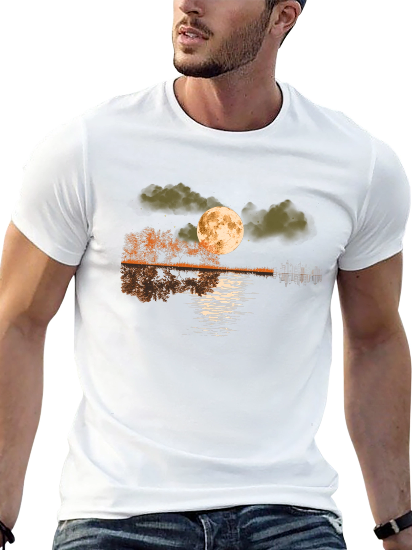 Moonlit Lake Graphic Tee - Black