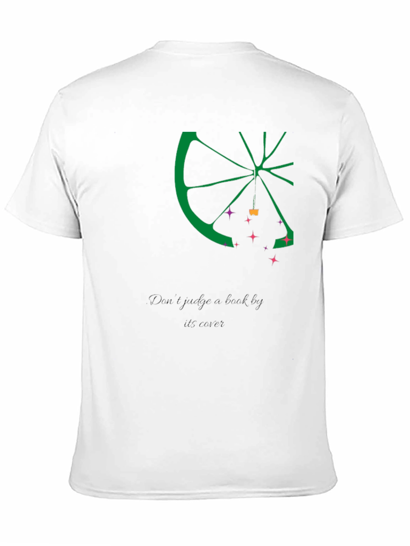 Lime Slice Graphic Tee - Casual Black T-Shirt
