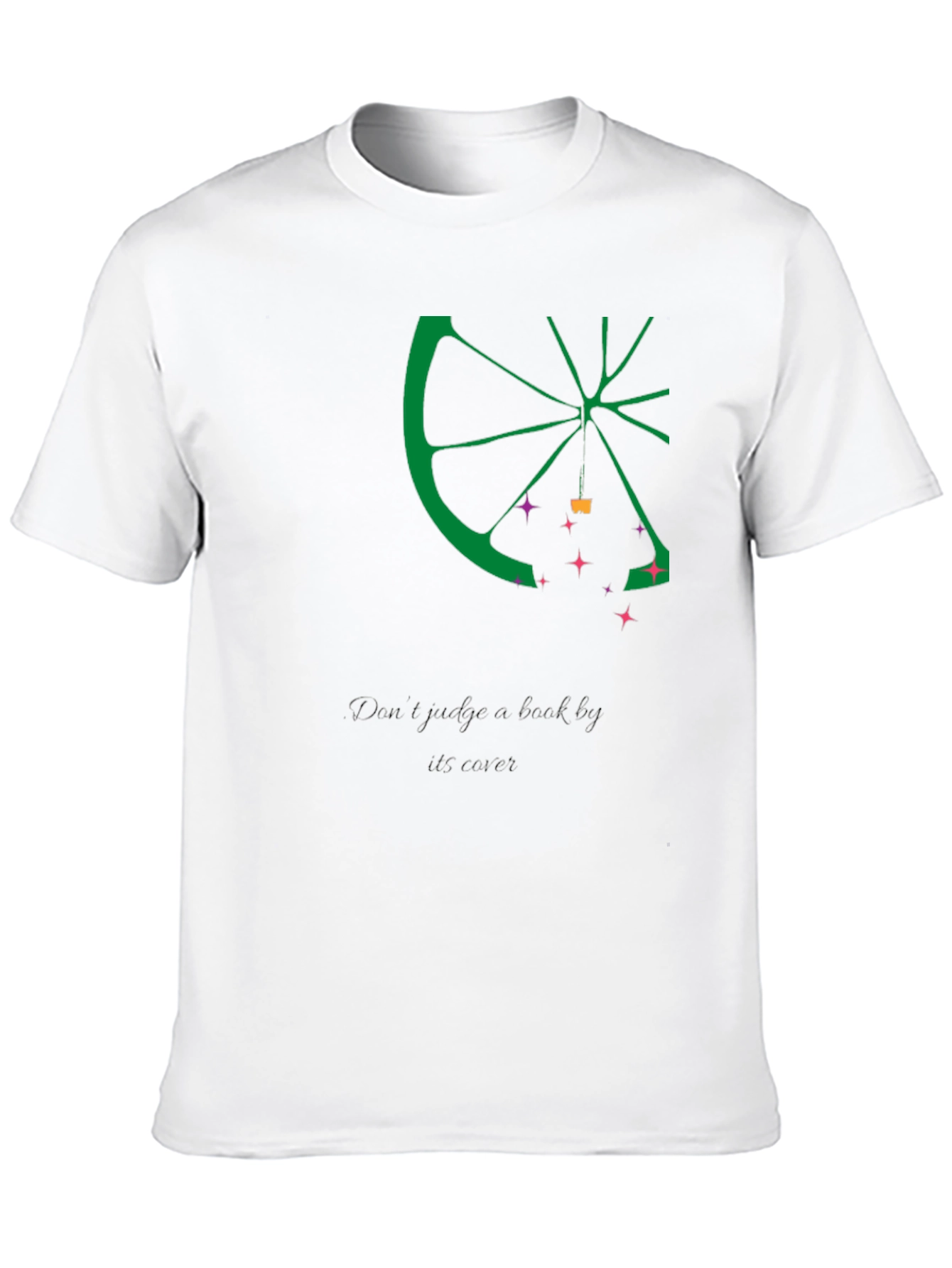 Lime Slice Graphic Tee - Casual Black T-Shirt