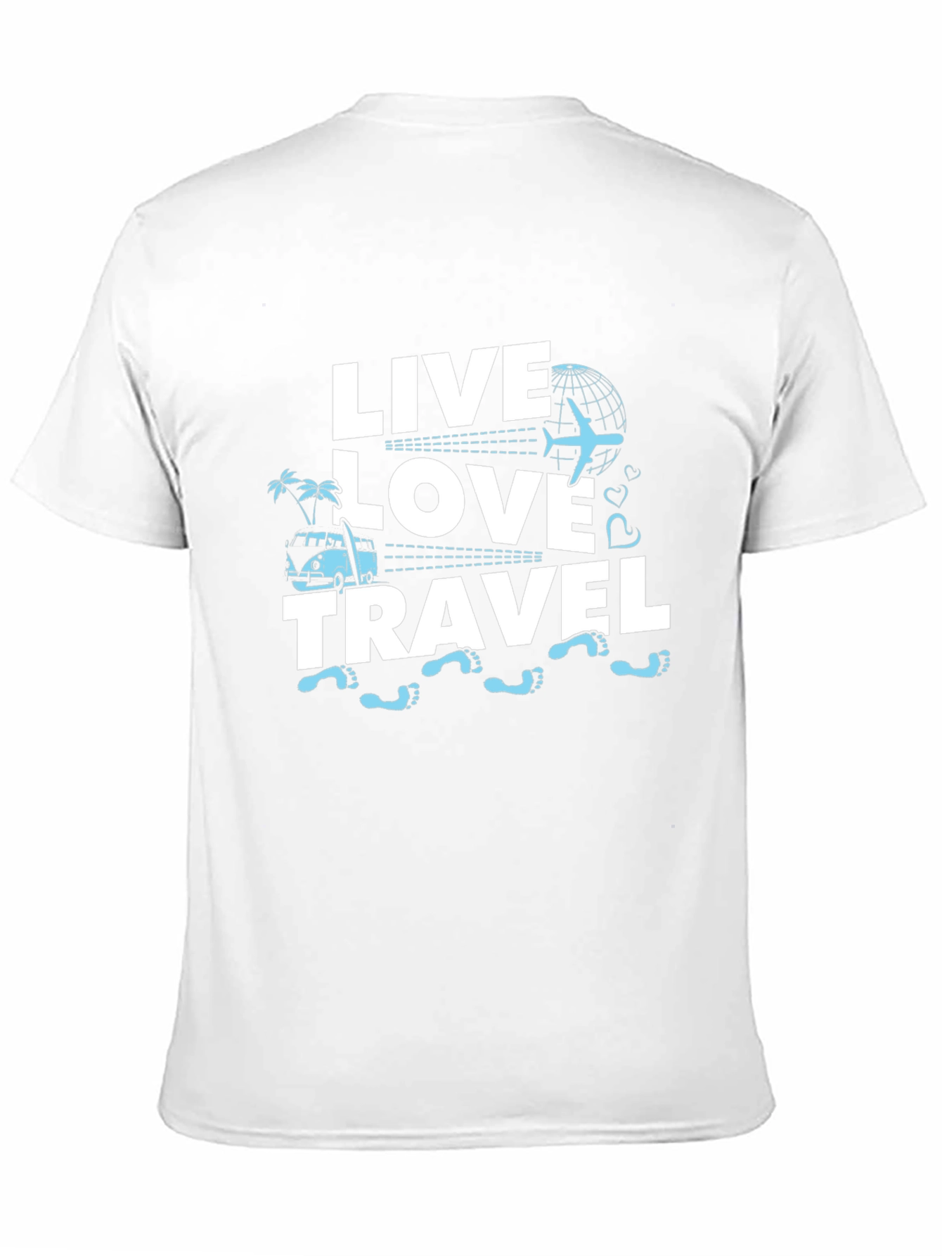 Live Love Travel Graphic Tee - Black