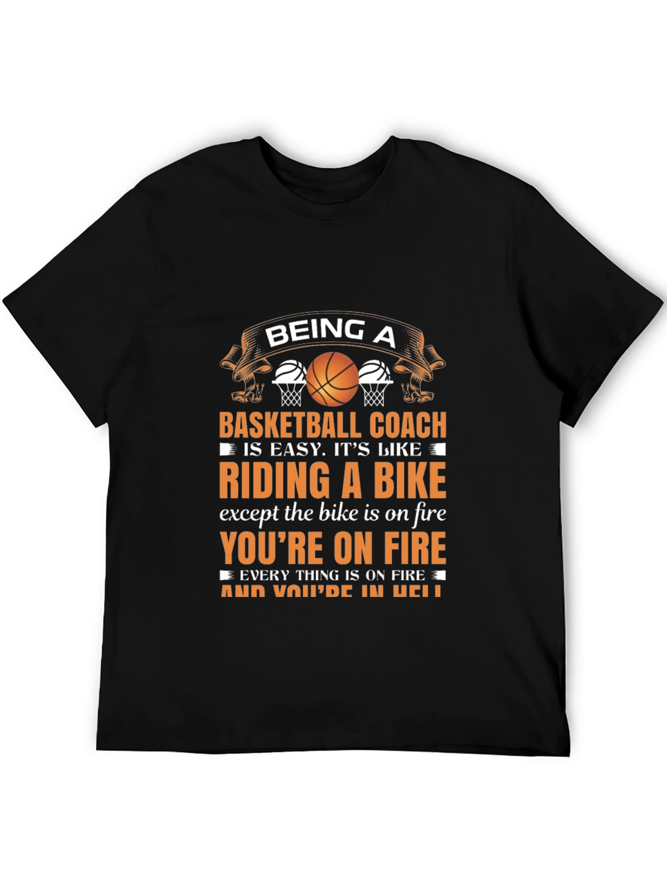 Basketball Coach T-Shirt - Riding a Bike Analogy