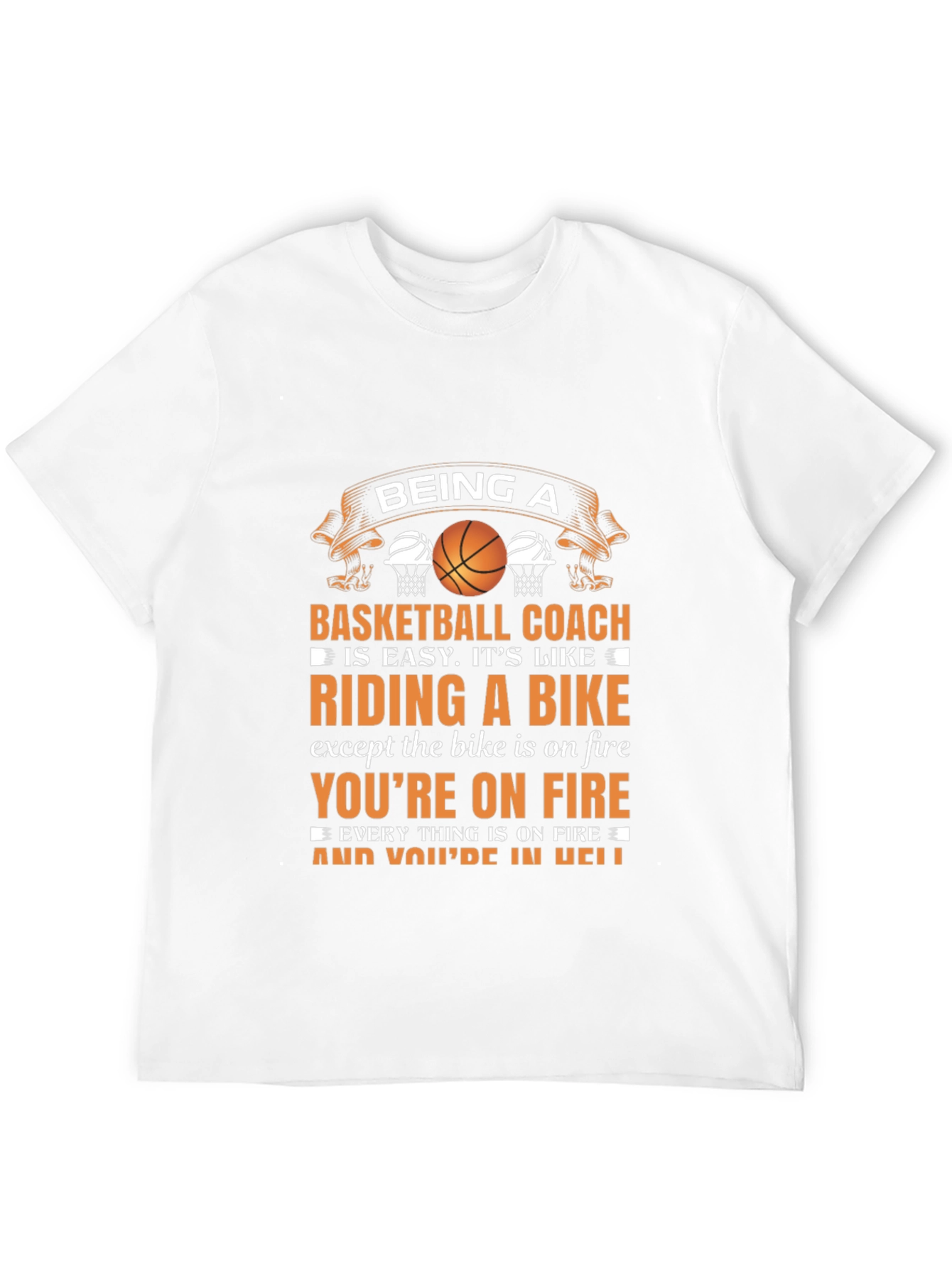 Basketball Coach T-Shirt - Riding a Bike Analogy