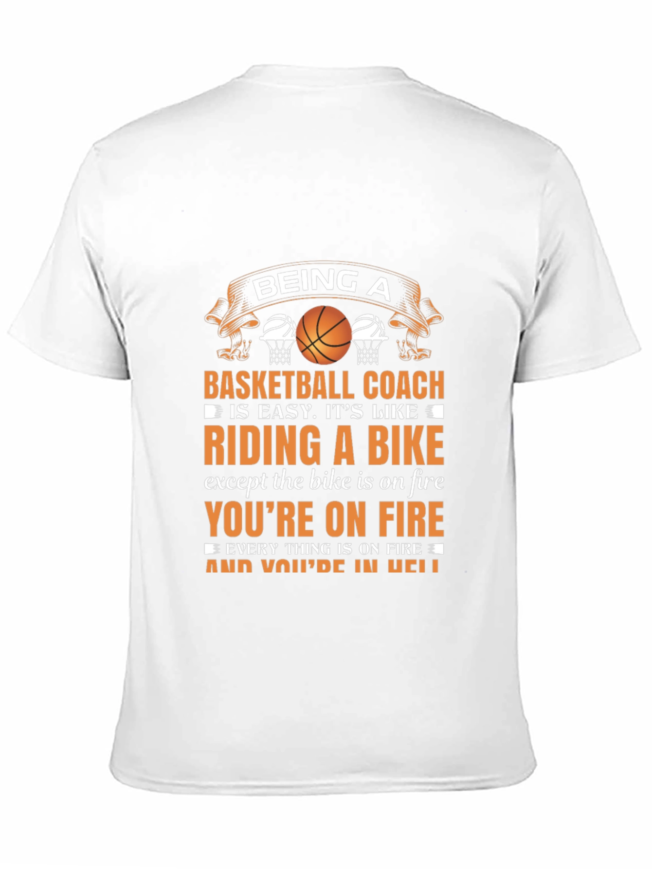 Basketball Coach T-Shirt - Riding a Bike Analogy