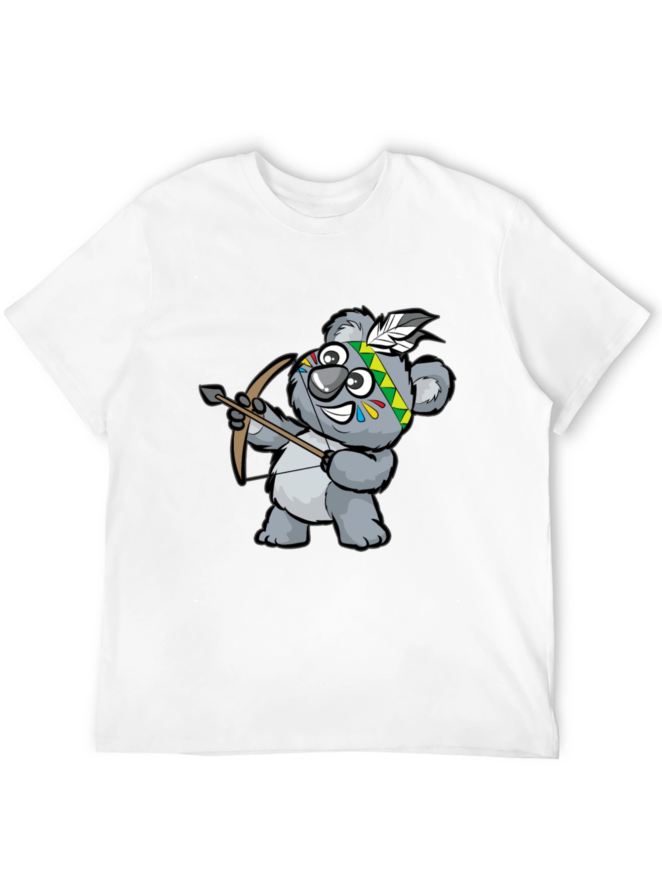 Koala Archer Graphic Tee - Black Cotton T-Shirt