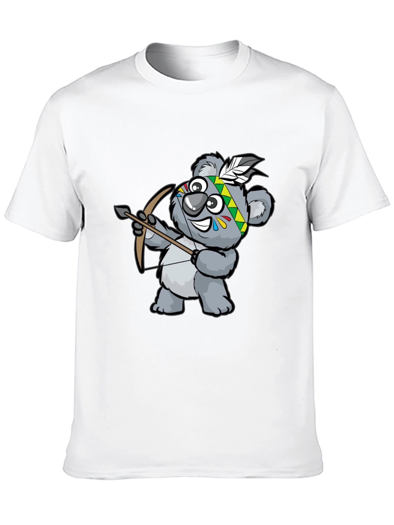 Koala Archer Graphic Tee - Black Cotton T-Shirt