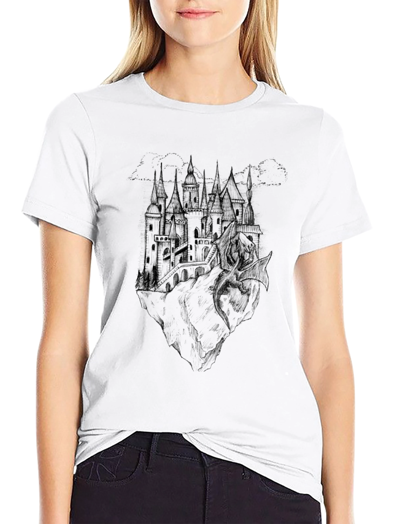 Dark Castle Graphic Tee - Mens Black T-Shirt