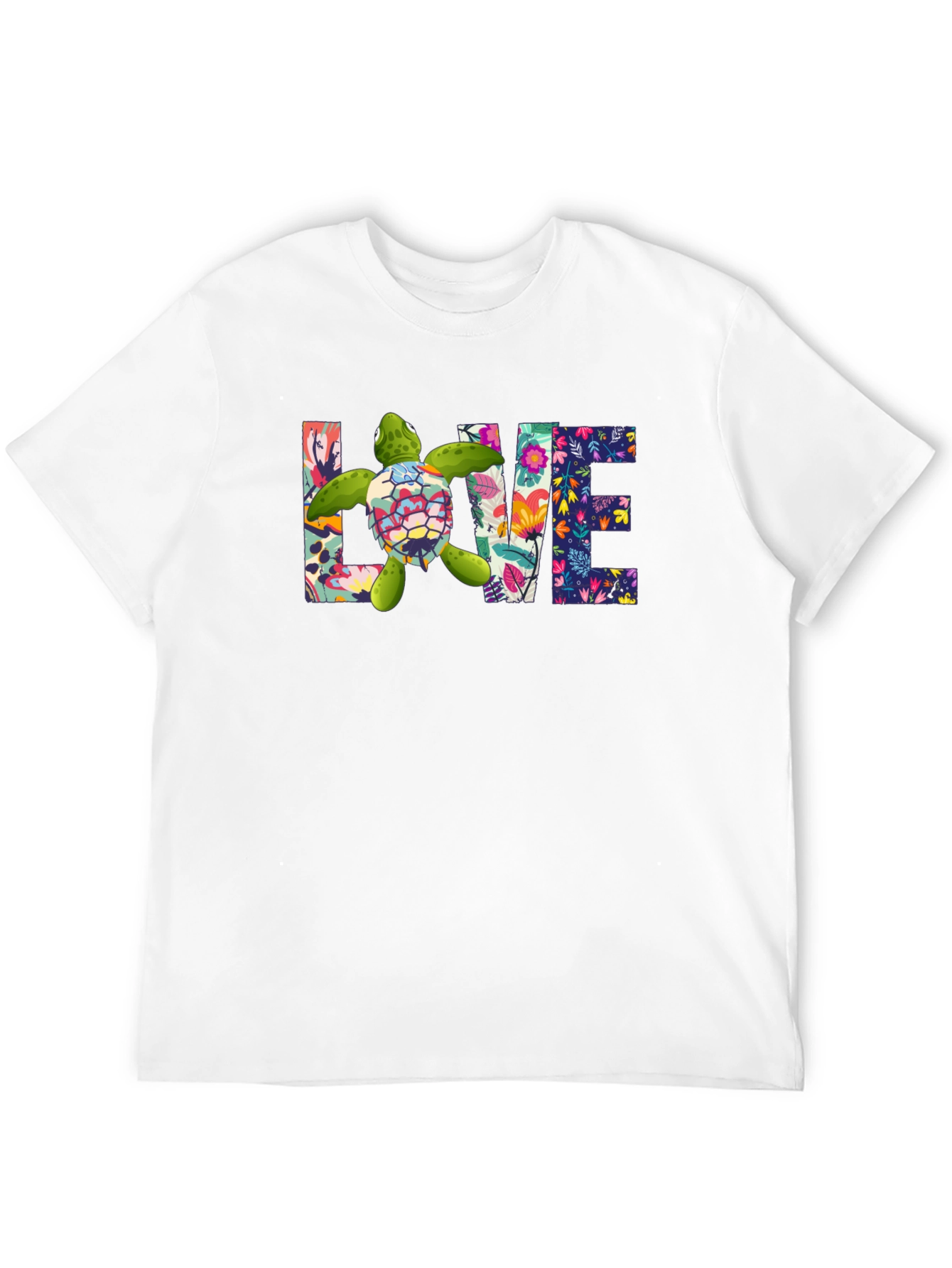 Floral Sea Turtle Love T-Shirt