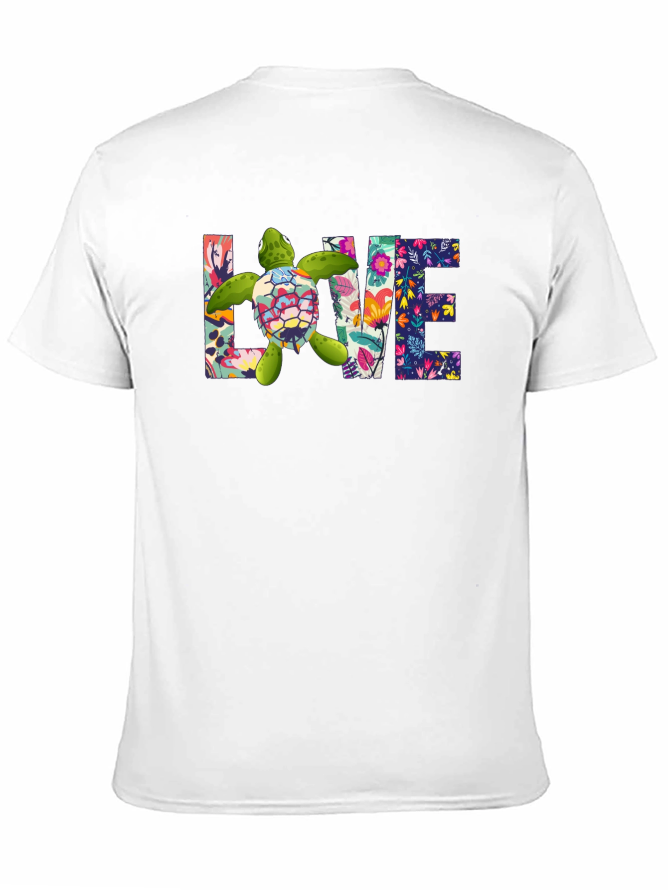 Floral Sea Turtle Love T-Shirt