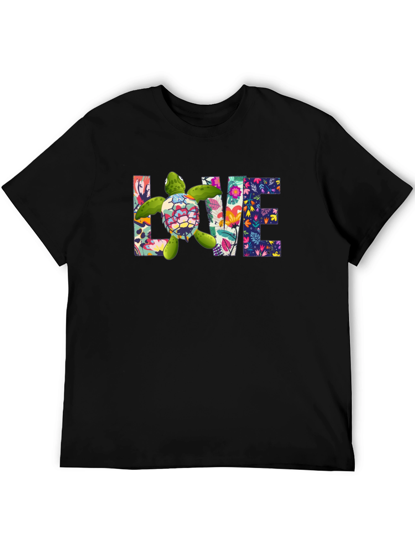 Floral Sea Turtle Love T-Shirt