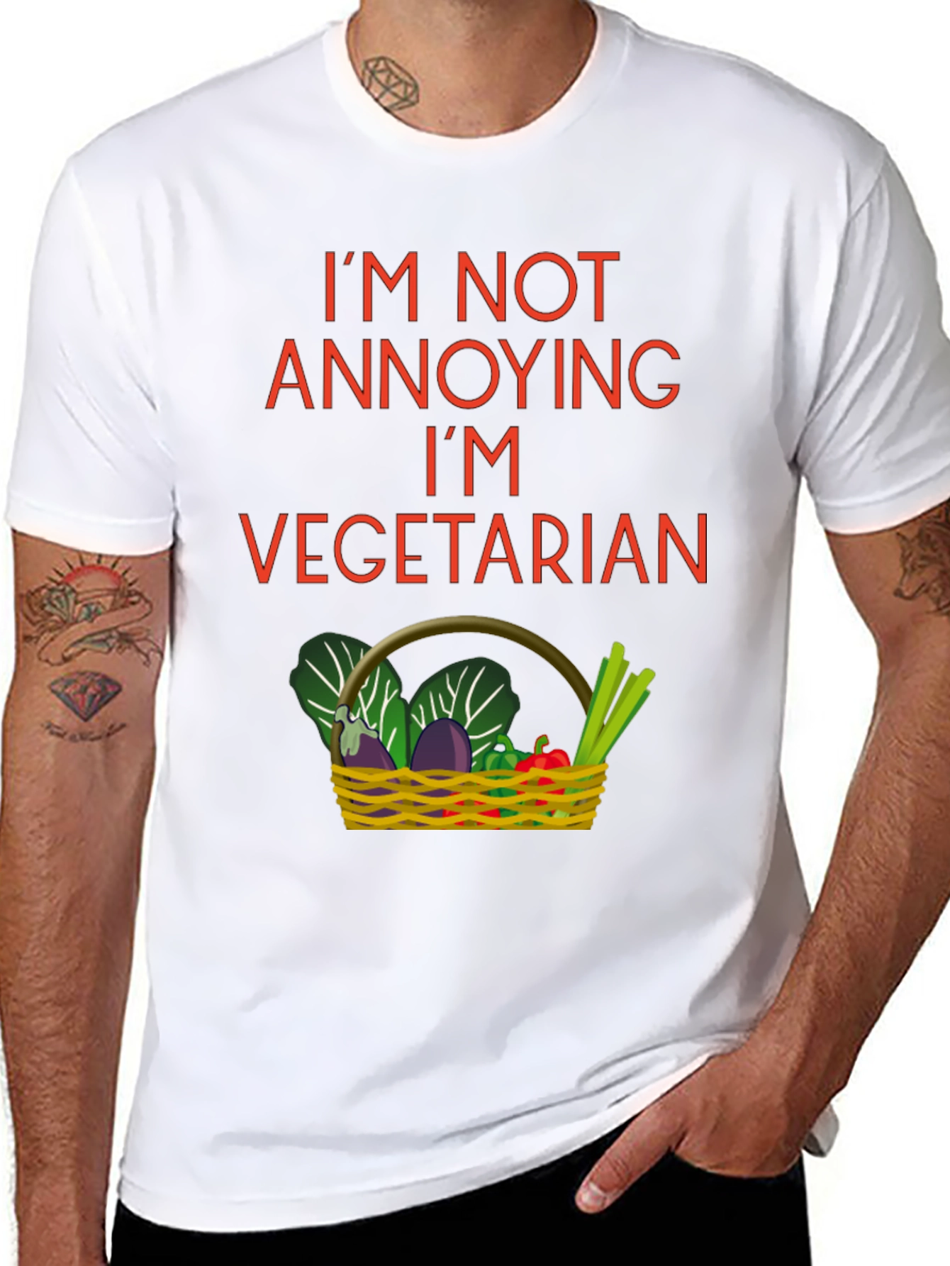 Vegetarian T-Shirt - Funny Graphic Tee