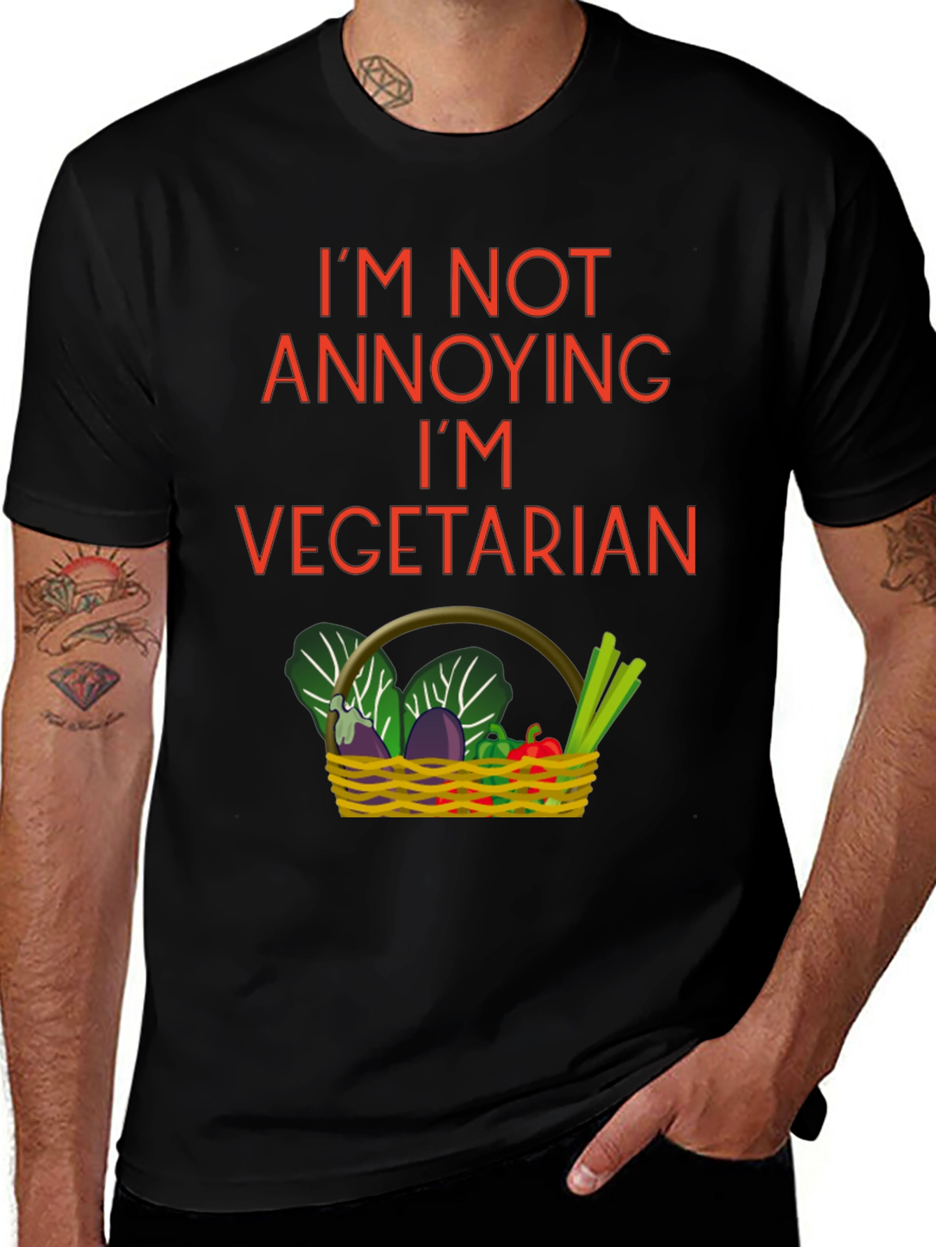 Vegetarian T-Shirt - Funny Graphic Tee