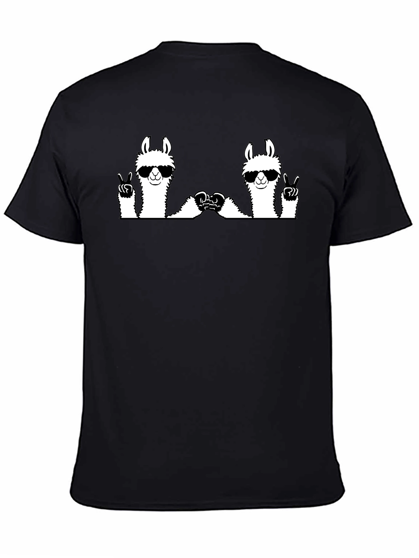 Llama Peace Sign Graphic Tee