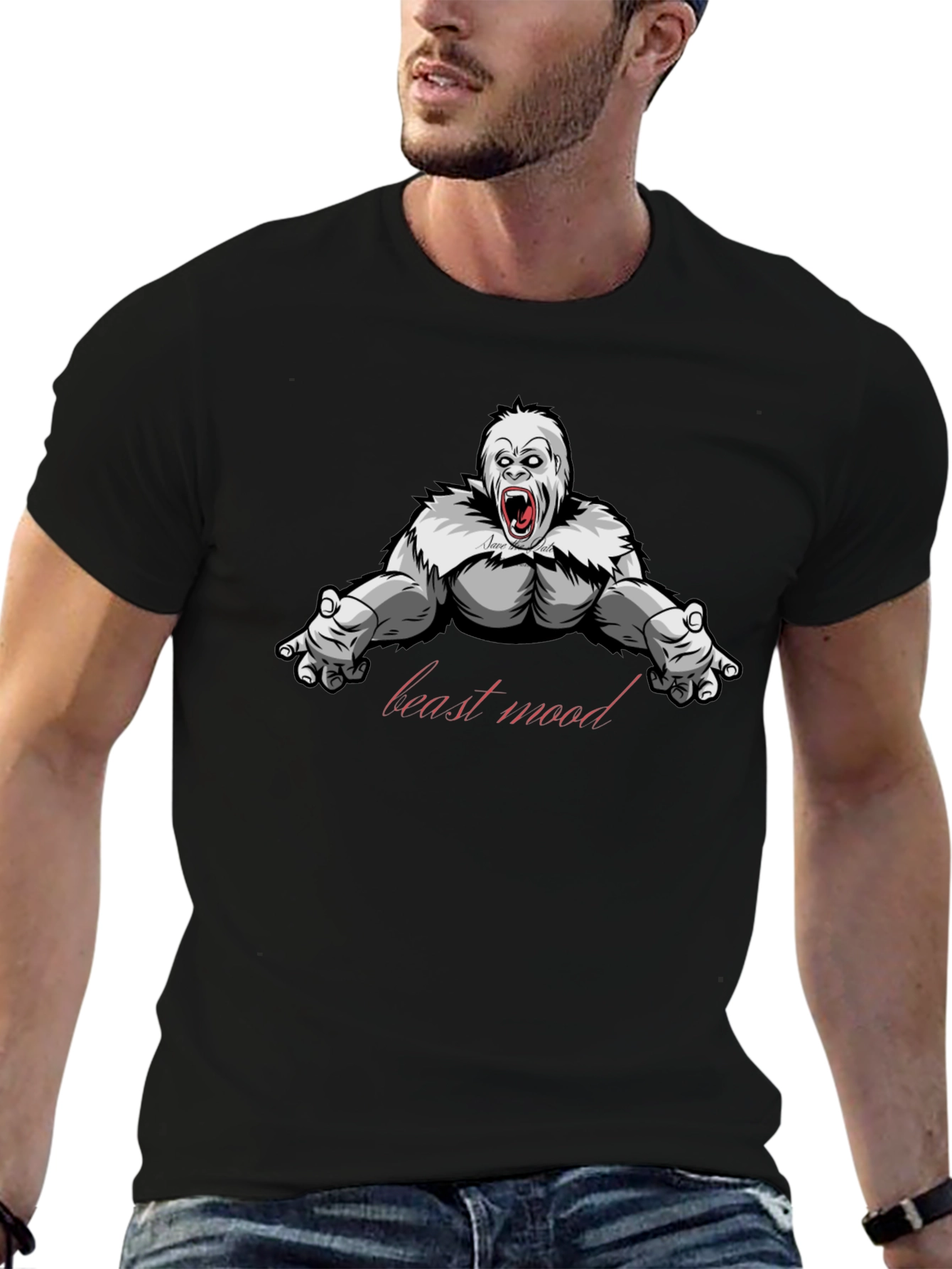 Beast Mode Gorilla Graphic T-Shirt