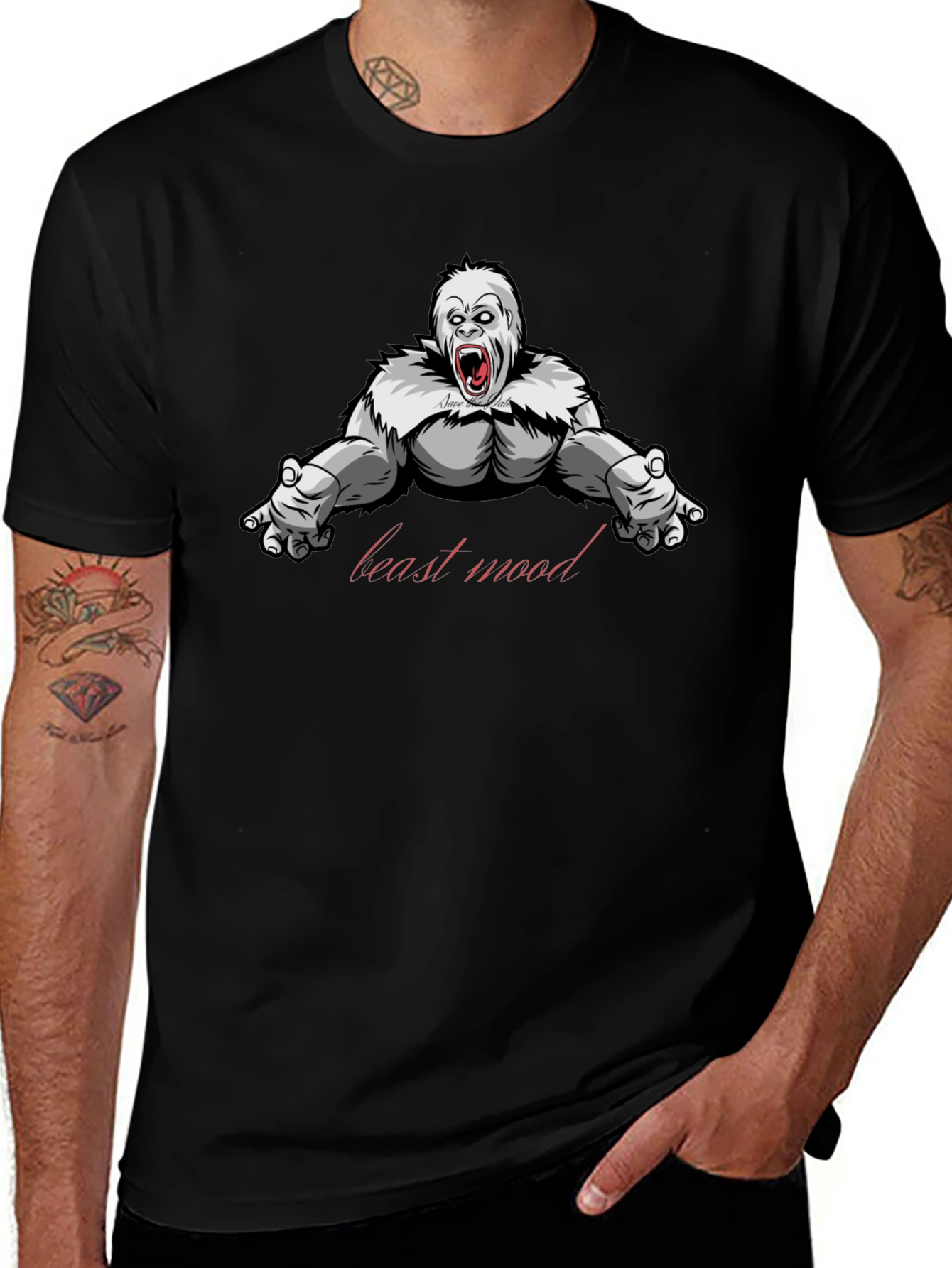 Beast Mode Gorilla Graphic T-Shirt