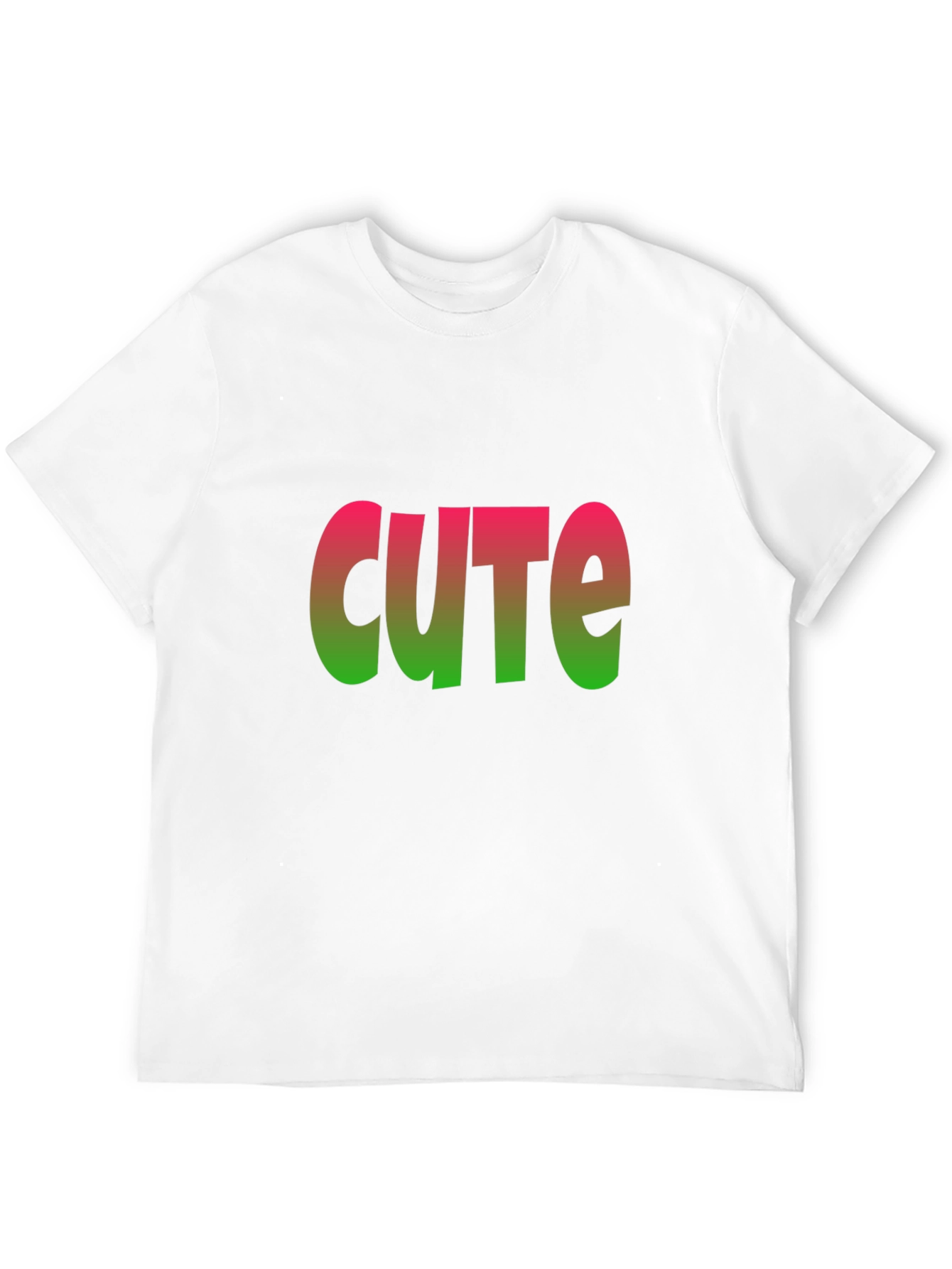 Cute Gradient Graphic Black T-Shirt