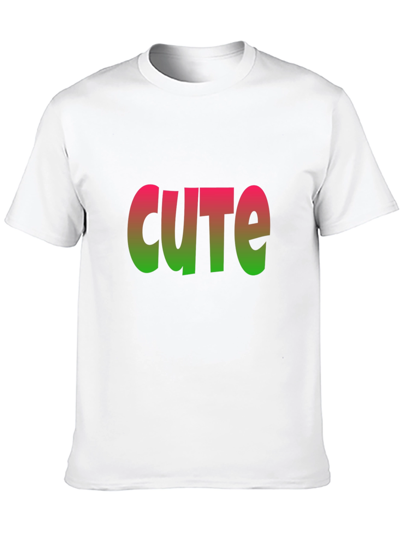 Cute Gradient Graphic Black T-Shirt